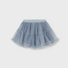 Textured Tulle Skirt - Bluebell - Back