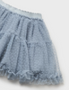 Textured Tulle Skirt - Bluebell - Close-up