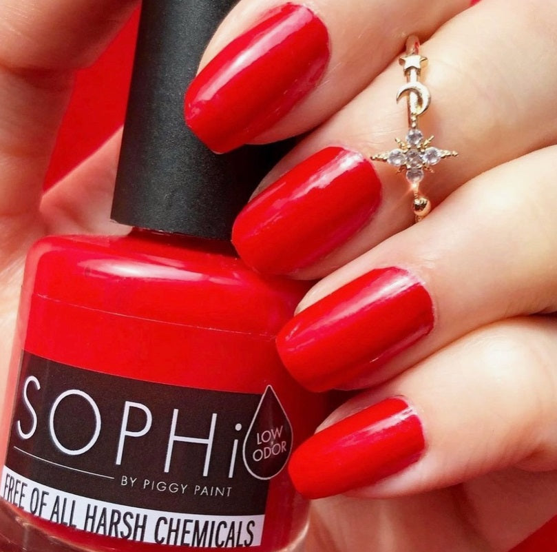 Sophi Vegan Non-Toxic Nail Polish - Red Bottom Stilletos Matte Red
