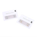 Stainless Steel 6mm Round Rhinestone Stud Earrings - Silver or Gold
