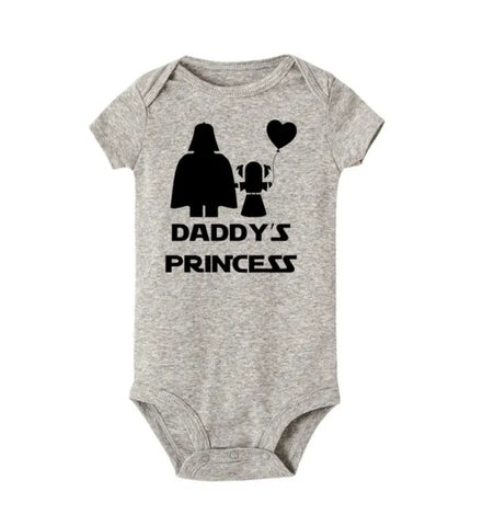 Star Wars Inspired - Darth Vader, Daddy's Little Princess Bodysuit, Grey