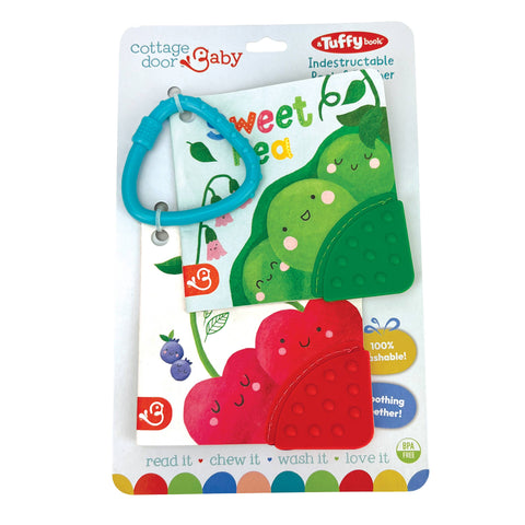Teething Book - Cherry Cute / Sweet Pea 2-Pack Tuffy Set (Corner Teether)