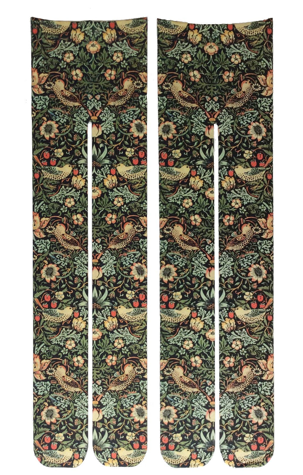 William Morris tapestry printed tights, Japanese crafted and printed