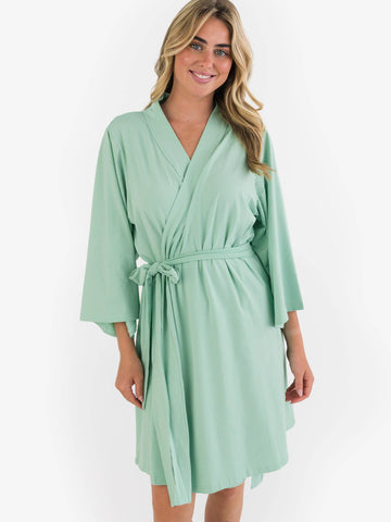 Women's SoftSnooze™ Bamboo Robe - Solid Sage Green