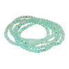 5PCS - Sparkling Faceted Beaded Stackable Stretch Multi Layered Bracelet: Light,Turquoise