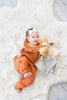 Bear Baby Lovey Snuggle Blanket, UNISEX Organic Cotton Muslin Snuggle Buddy