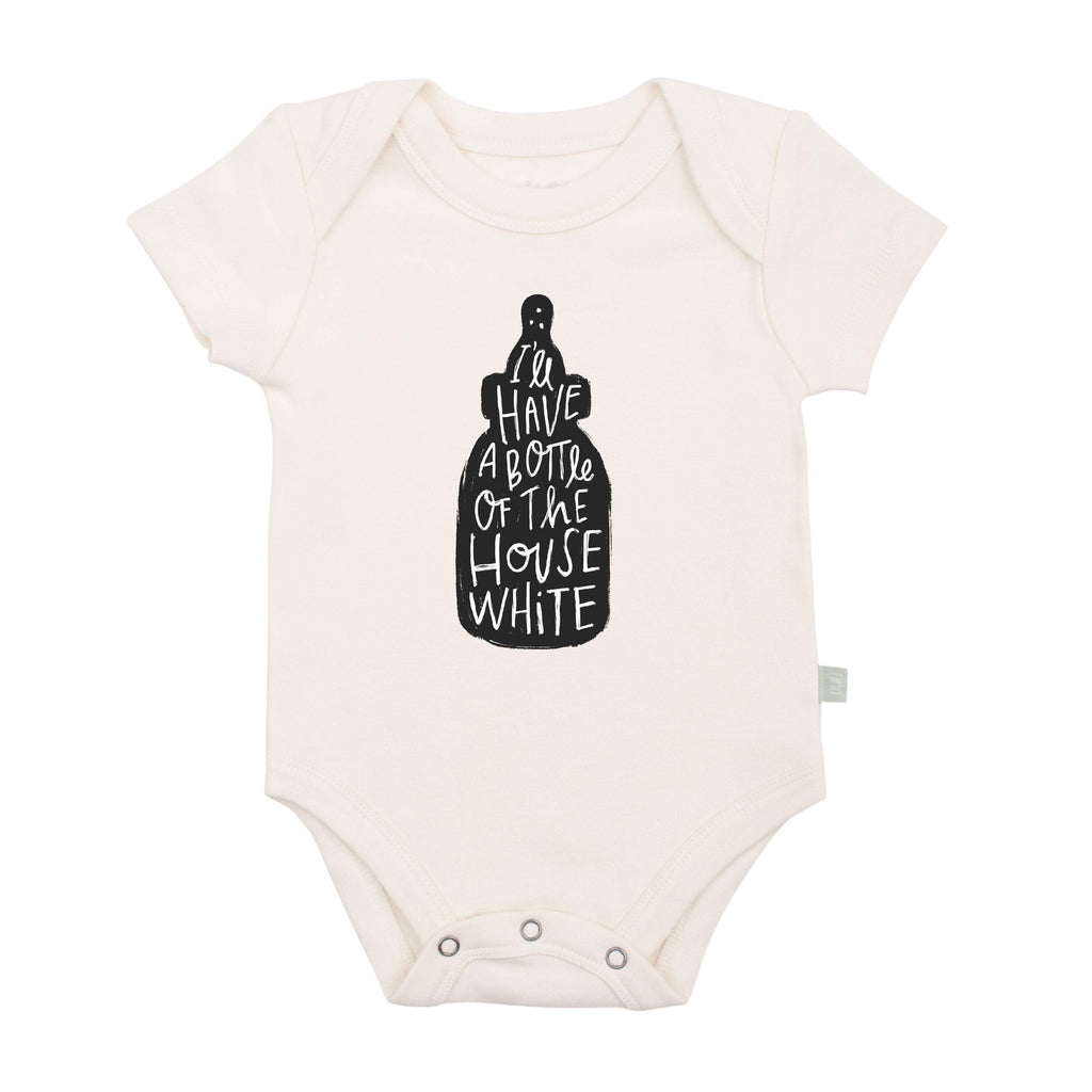 Organic Cotton Snap Bodysuit, Bottle of the House White