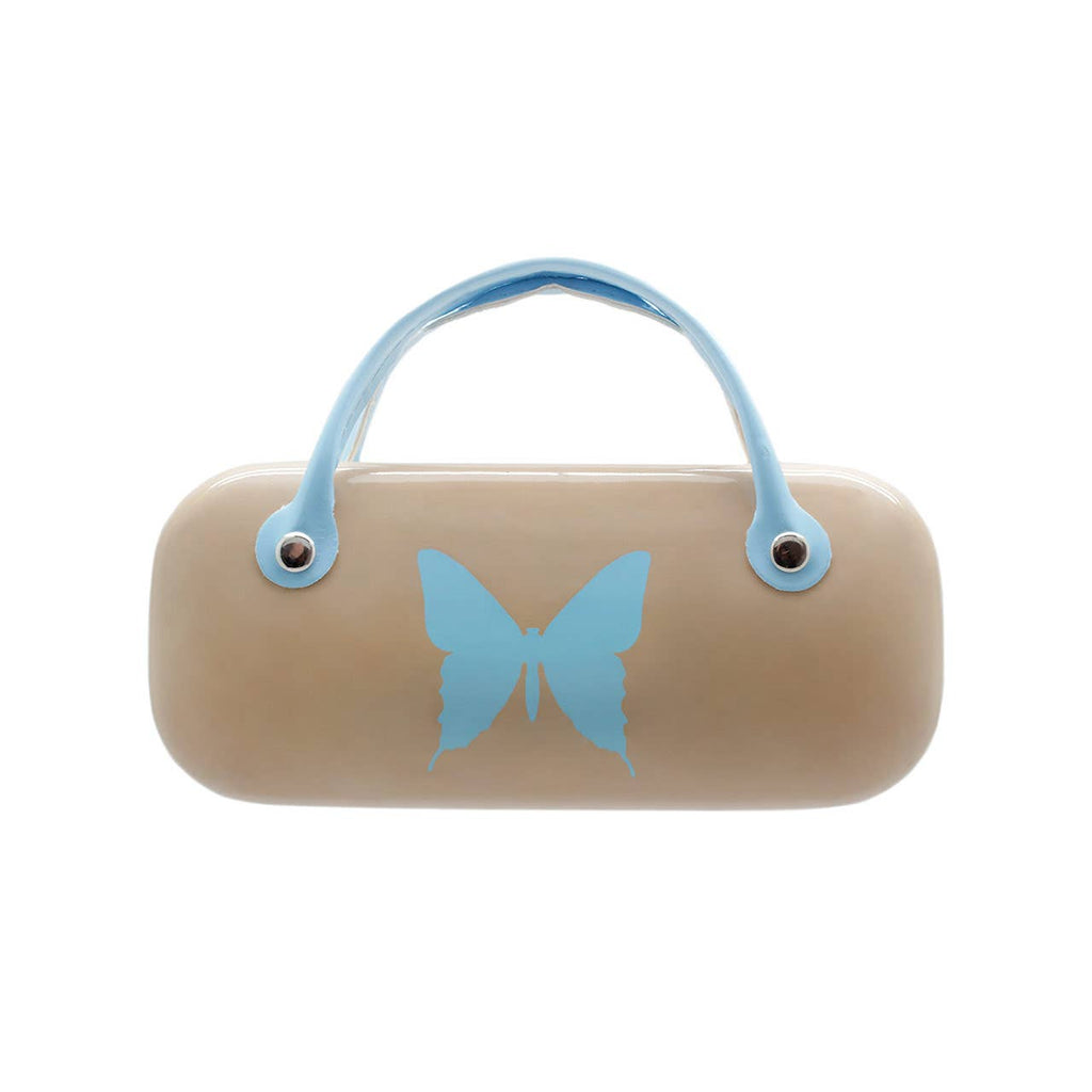 Kids Sunglasses, Carrying Case, Bucket Sun Hat, and Beach Bag 4 PC Set, Blue Butterfly, 2Y-5Y