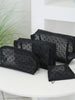 4- Piece Zippered Heart Polyester Storage Travel Bag Set