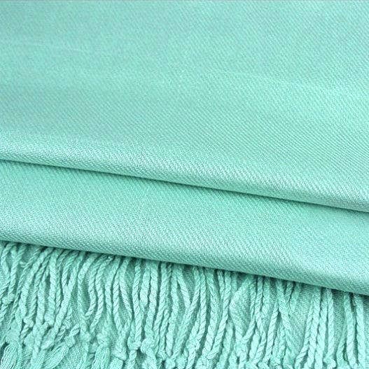 Solid Pashmina Shawl Scarf - Mint