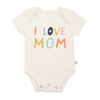 Organic Cotton Snap Bodysuit, I Love Mom
