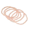 5PCS - Sparkling Faceted Beaded Stackable Stretch Multi Layered Bracelet: Light,Turquoise
