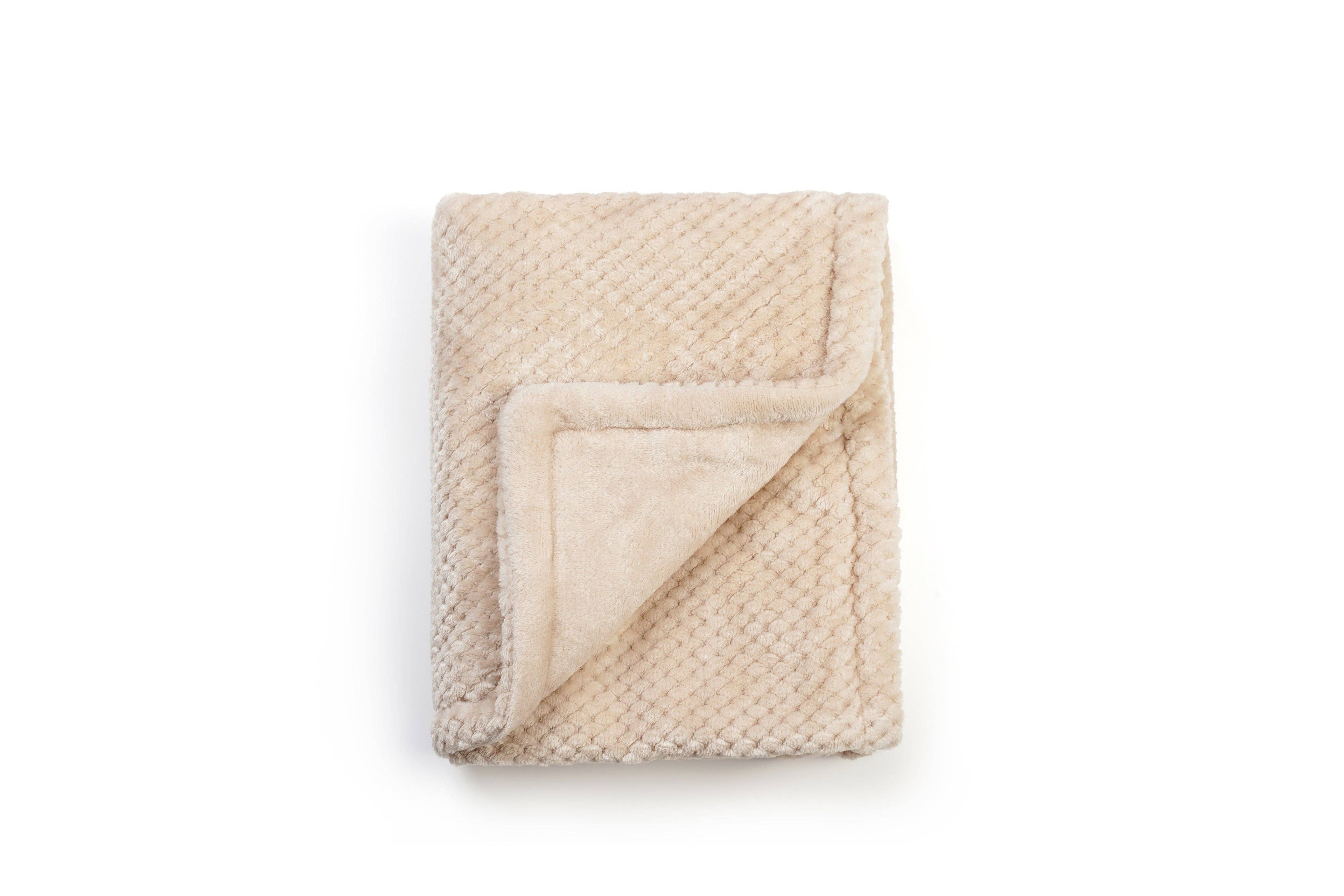 Minky Plush Baby Blanket with Plush Cuddle Toy: Beige Bunny