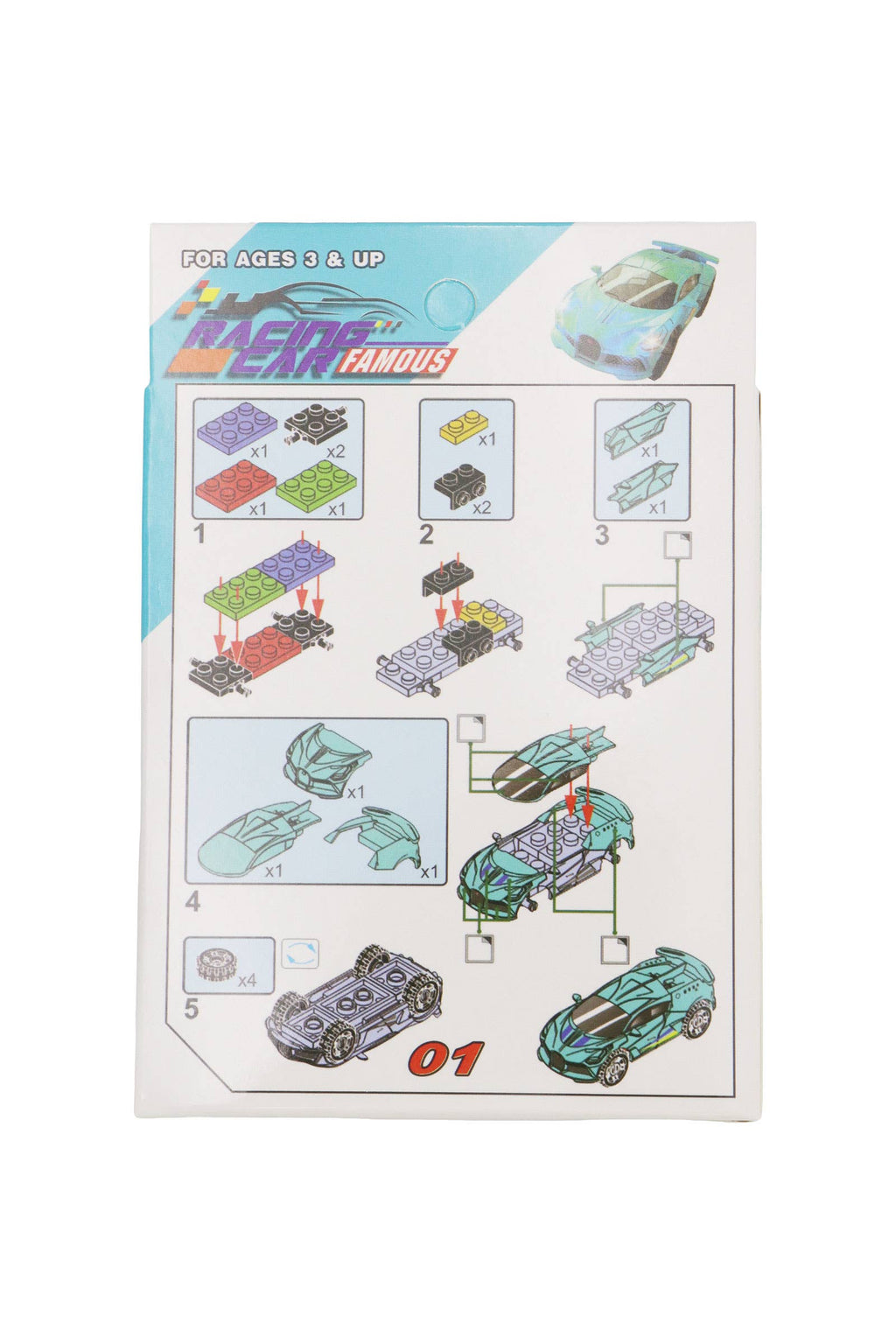 Builder Bricks, Racing Car DIY Mini Kit (17-20 pcs)