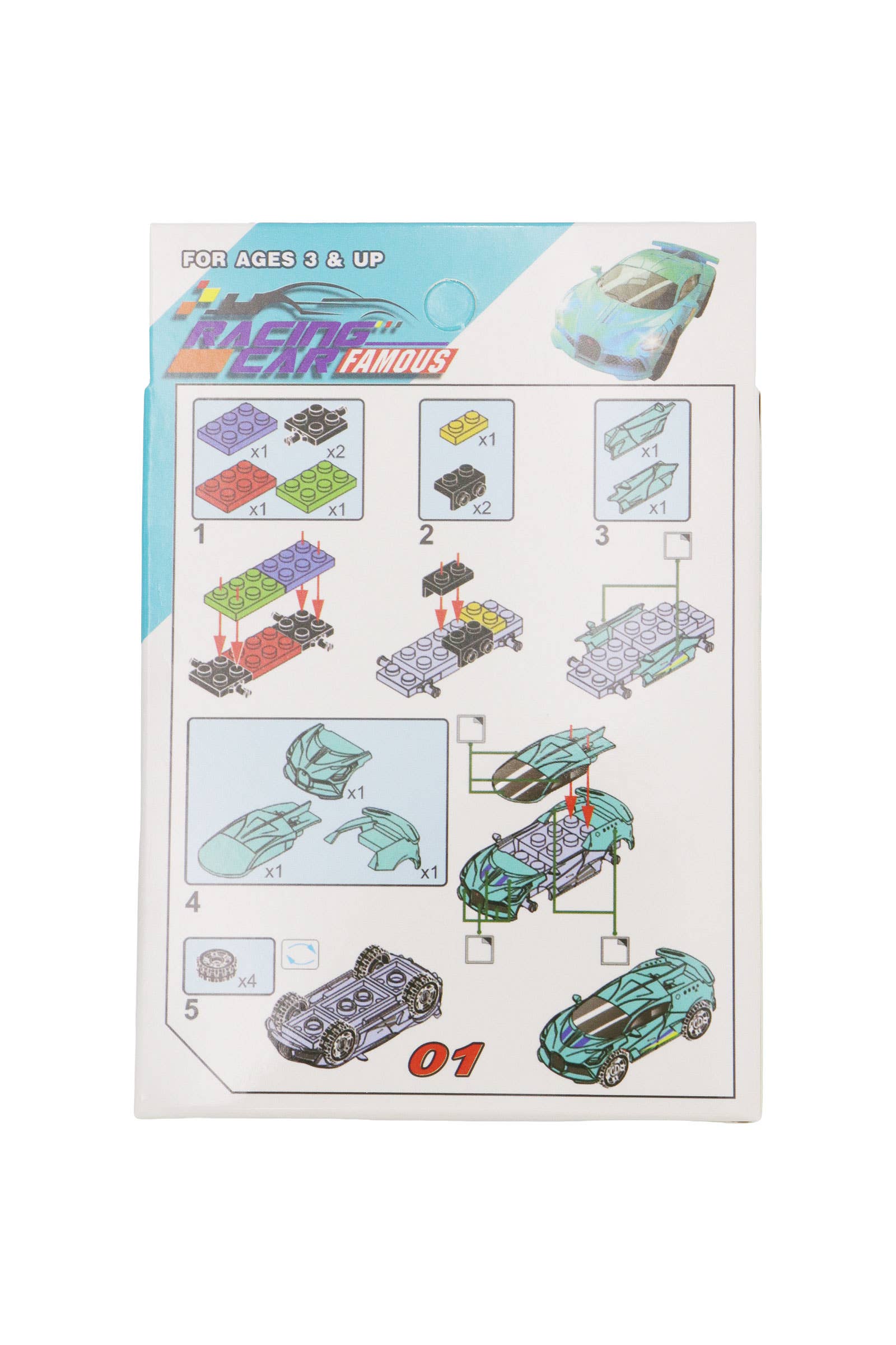 Builder Bricks, Racing Car DIY Mini Kit (17-20 pcs)