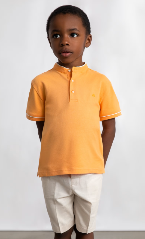 3201 Mini Boy Cotton Linen Suiting Bermuda Shorts - Oat Mixed