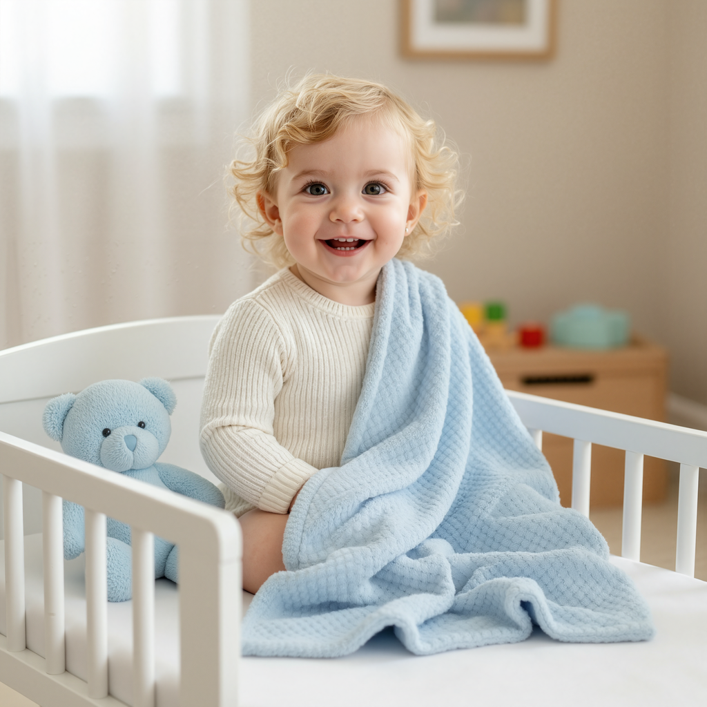 Minky Plush Baby Blanket with Plush Cuddle Toy: Beige Bear