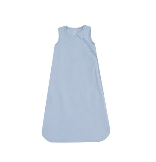 Angel Dear bamboo 1.0 TOG zippered sleep bag, blue fog, front view