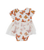 Angel Dear Bamboo S/S Tulle Tutu Twirly Bodysuit Dress - Mariposa Monarch Butterfly