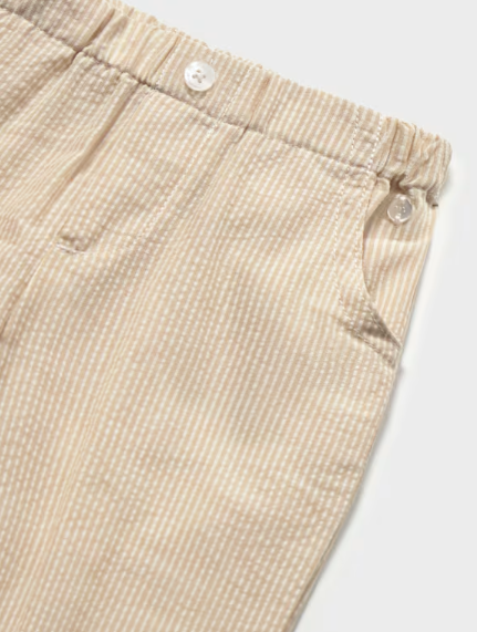 1518 Toddler Boy Seersucker Pants - Mocha Stripe
