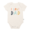 Organic Cotton Snap Bodysuit, I Love Dad