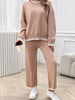 Round Neck Dropped Shoulder Top and Pants Sweater Set (5 COLOR OPTIONS)