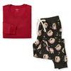 Organic Cotton Tween/Women's 2PC PJ Jogger Lounge Set, Candy Cane Bears