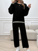 Round Neck Dropped Shoulder Top and Pants Sweater Set (5 COLOR OPTIONS)