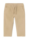 Mayoral baby corduroy joggers, almond, front view