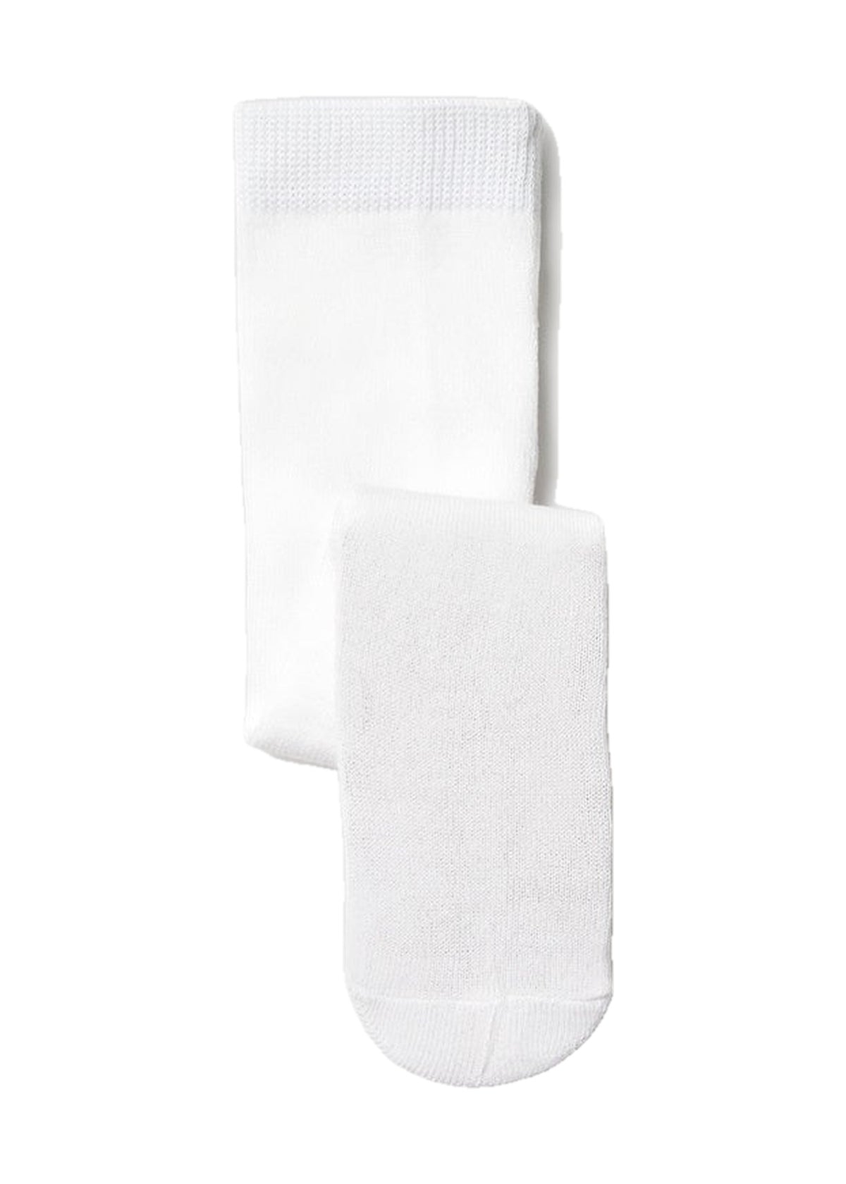 Mayoral 9102 baby girl white knit tights - front