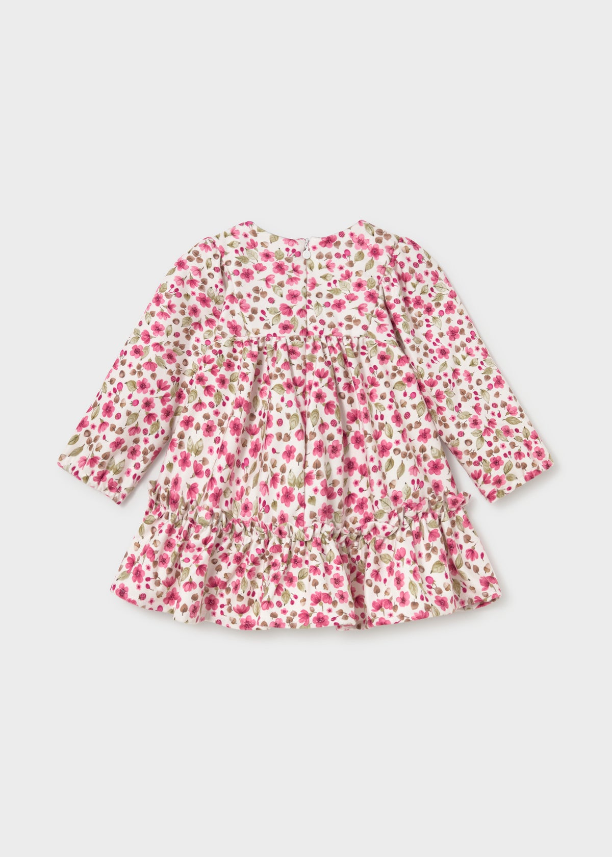 Mayoral 2946 toddler girl petal micro floral velvet dress - back