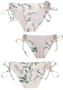 Tween/Teen Reversible Eco-friendly, Sustainable Swim Bottom - Isla Corsica Nat/Lt Lavender, Side Tie