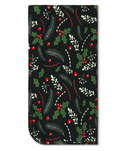 Bestaroo bamboo swaddle blanket, holly berry, folded