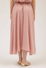 Women's Box Pleated Midi Length Skirt - Light Blush Pink