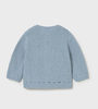 1305 Mayoral Baby Girls Sustainable Eco-Cotton Openwork Lightweight Knit Cardigan - Lagoon Blue