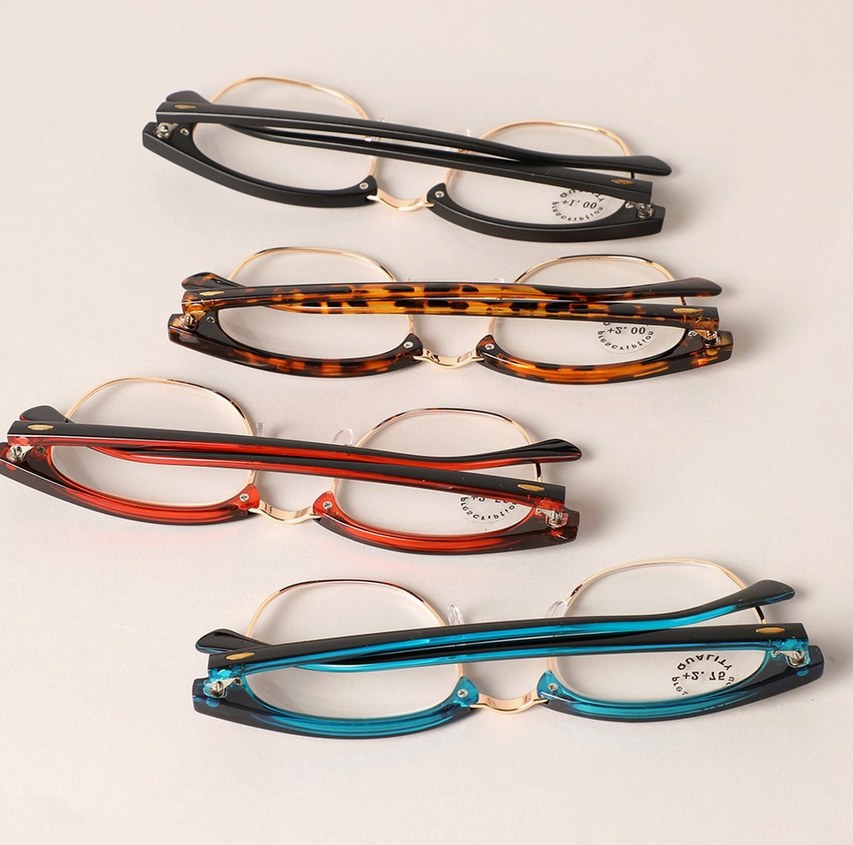 Blue Light Blocker READING GLASSES, ADULT, Classic Half Frame