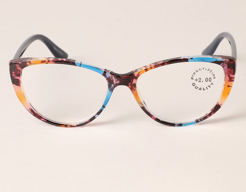 Blue Light Blocker READING GLASSES, ADULT, Cat Eye (CLICK FOR COLOR/POWER OPTIONS)