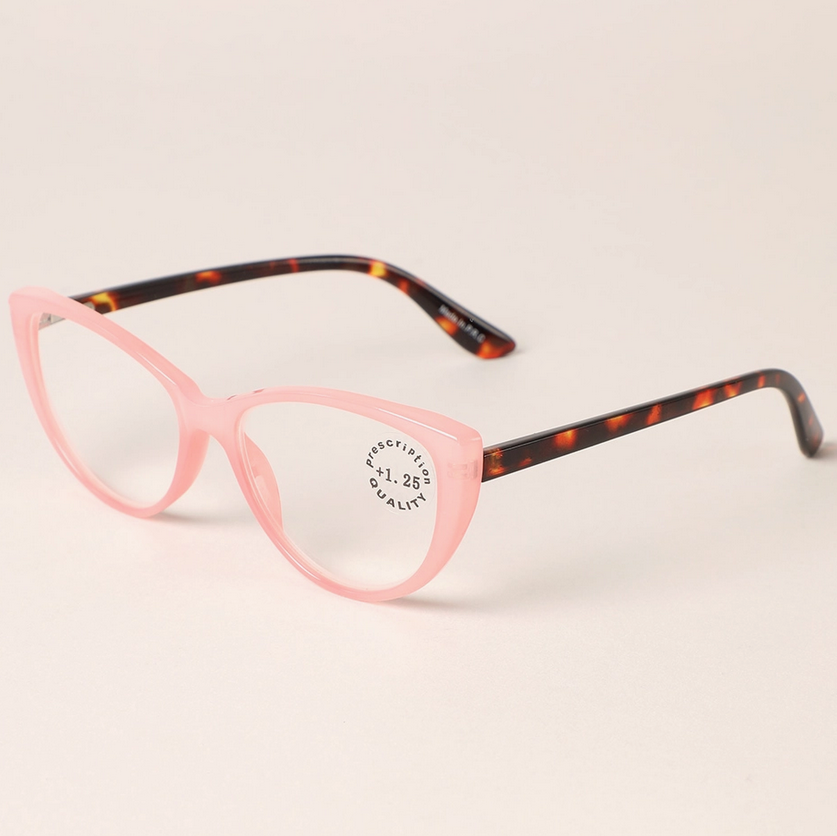 Blue Light Blocker READING GLASSES, ADULT, Cat Eye (CLICK FOR COLOR/POWER OPTIONS)