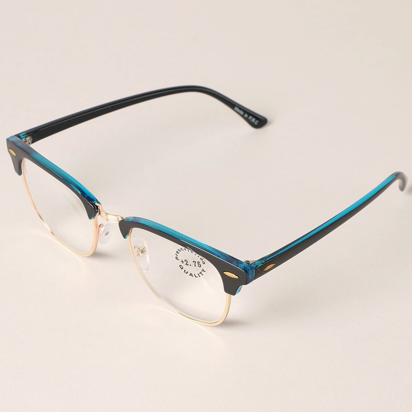 Blue Light Blocker READING GLASSES, ADULT, Classic Half Frame