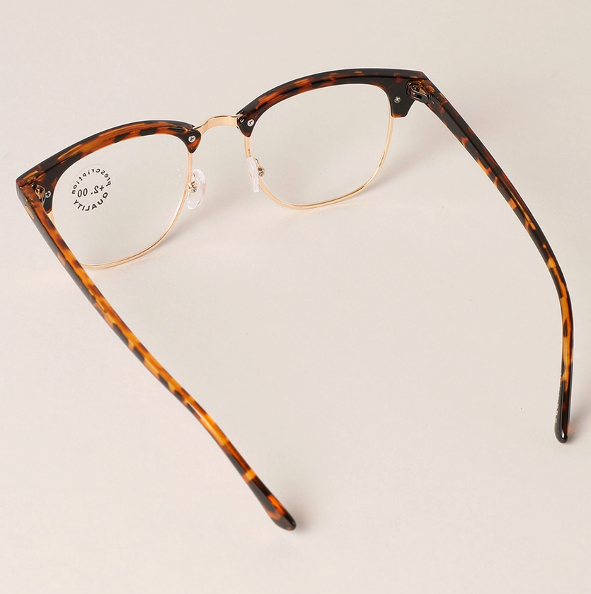 Blue Light Blocker READING GLASSES, ADULT, Classic Half Frame