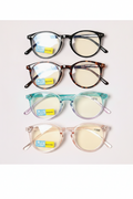 Blue Light Blocker READING GLASSES, ADULT, Round (CLICK FOR COLOR/POWER OPTIONS)