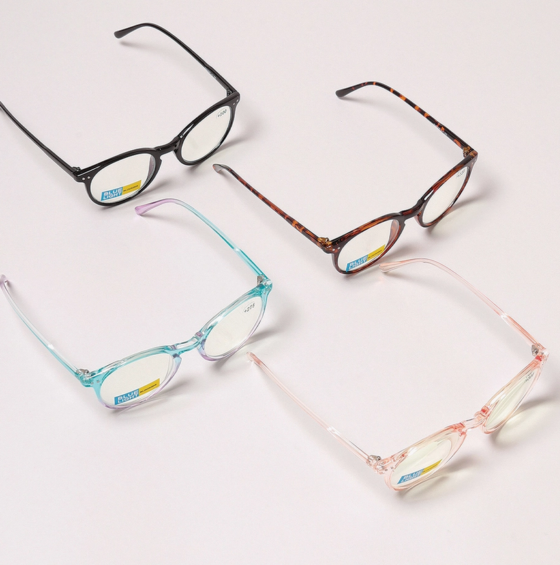 Blue Light Blocker READING GLASSES, ADULT, Round (CLICK FOR COLOR/POWER OPTIONS)