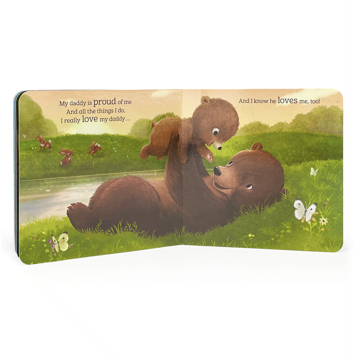 Daddy and Me keepsake padded board book, inside pages