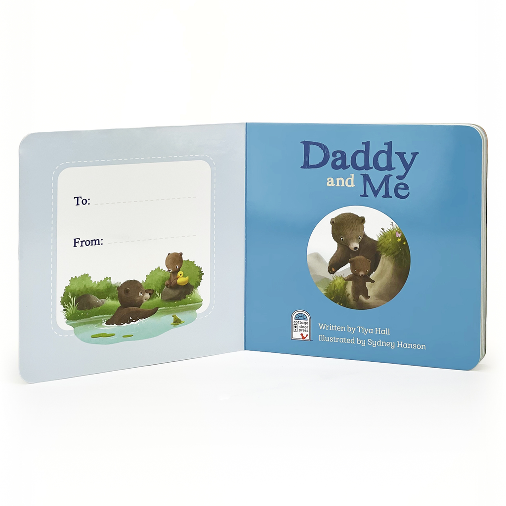 Daddy and Me keepsake padded board book, photo keepsake page
