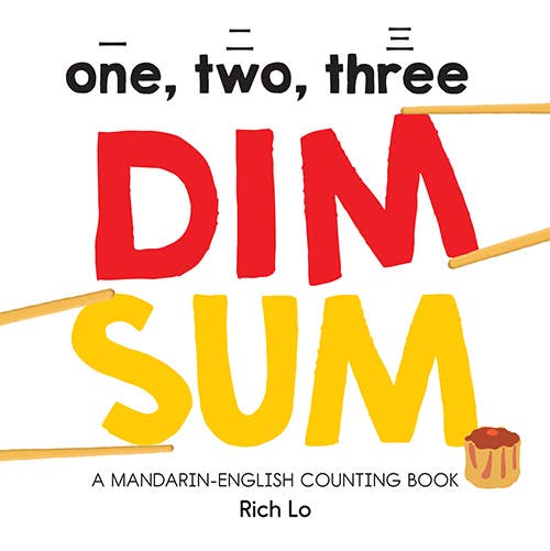 One, Two, Three Dim Sum bilingual counting board book, cover