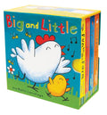 Big and Little set of four mini board books in a slipcase with a hen and chick