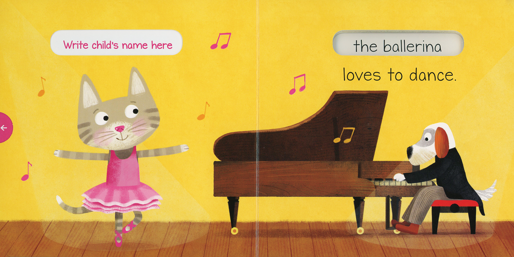 The Ballerina inside spread, the ballerina loves to dance