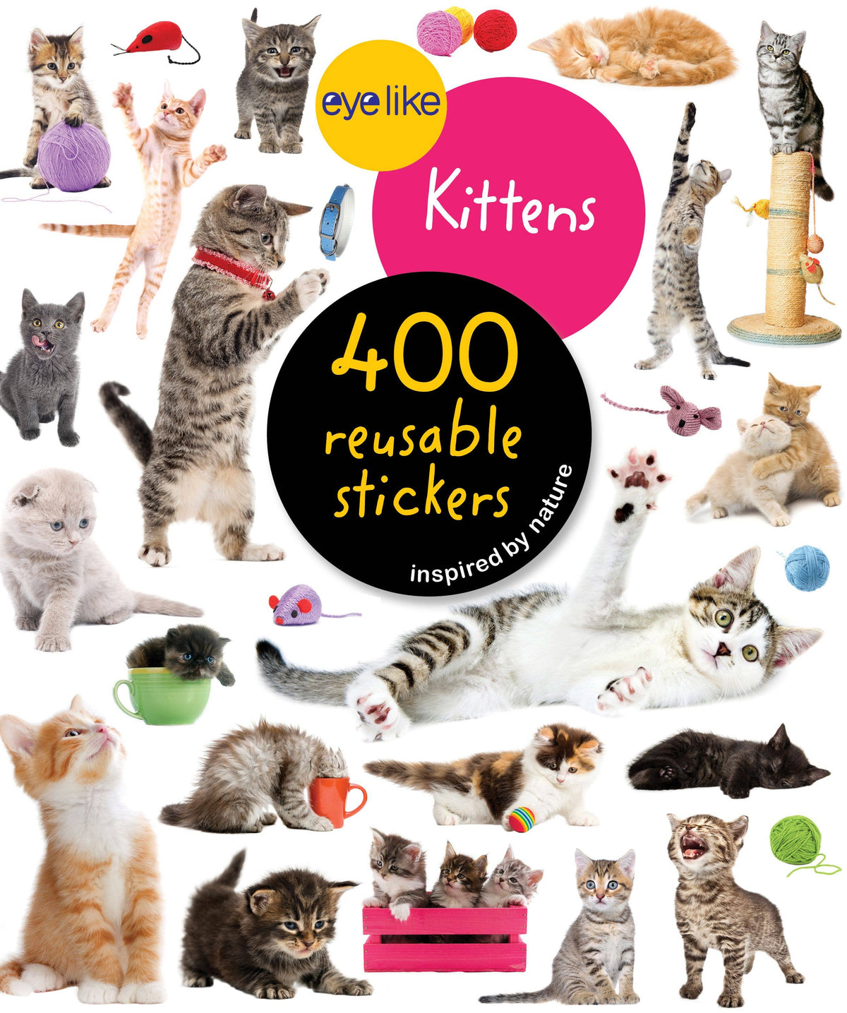 Eyelike Kittens reusable sticker book, front cover