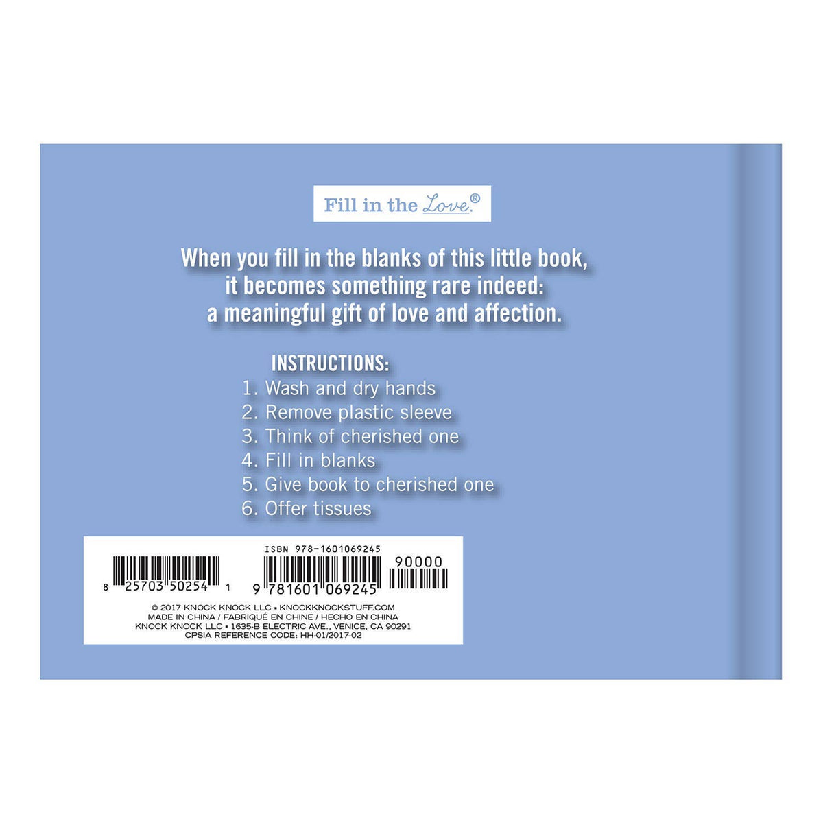 What I Love About Being Your Mom fill-in keepsake book, back cover