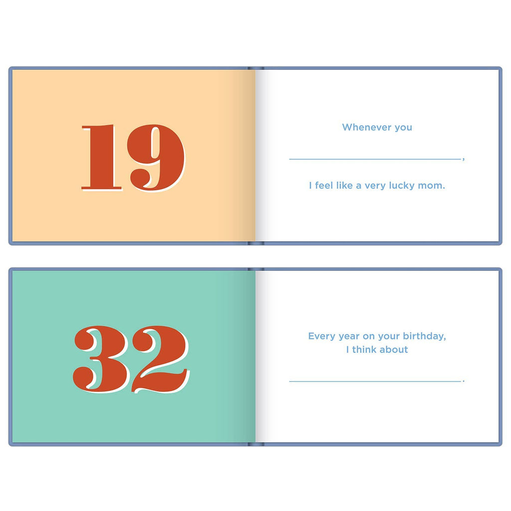 What I Love About Being Your Mom fill-in keepsake book, sample fill-in pages